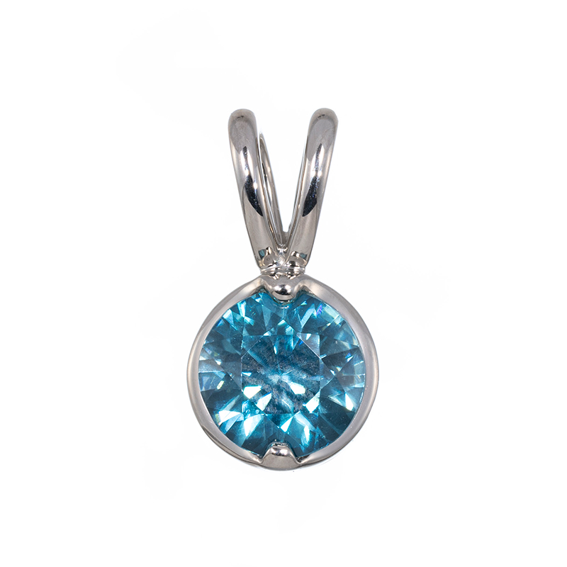 PT990 ブルージルコン ペンダントトップ 