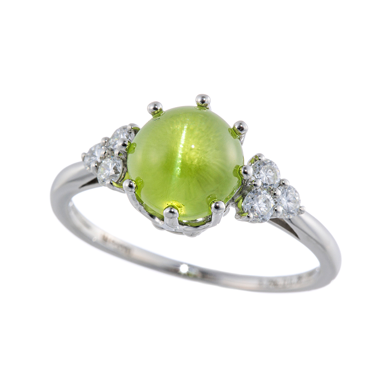 PT990クリソベリルキャッツアイダイヤリング