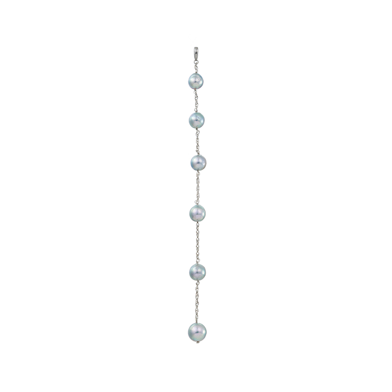 PT850 ナチュラルブルーカラー アコヤ真珠 ペンダントトップ P 約7.0-8.0mm