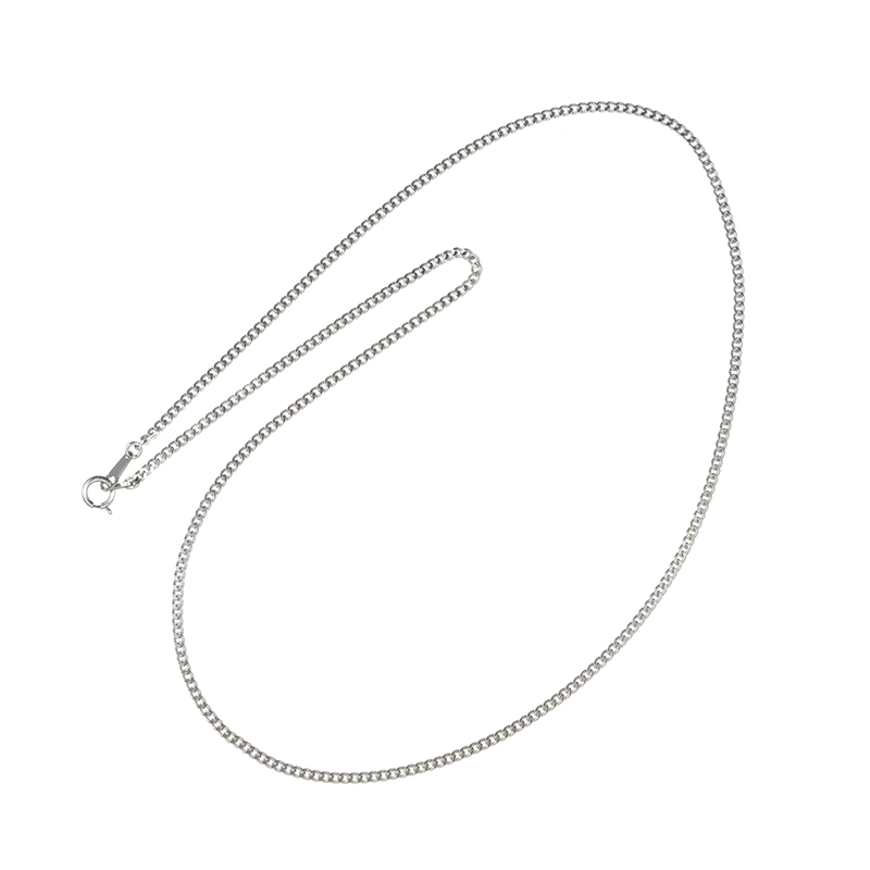 PT850カーブチェーンネックレス全長約50cm幅約2.0mm総重量約9.3gWAO金具