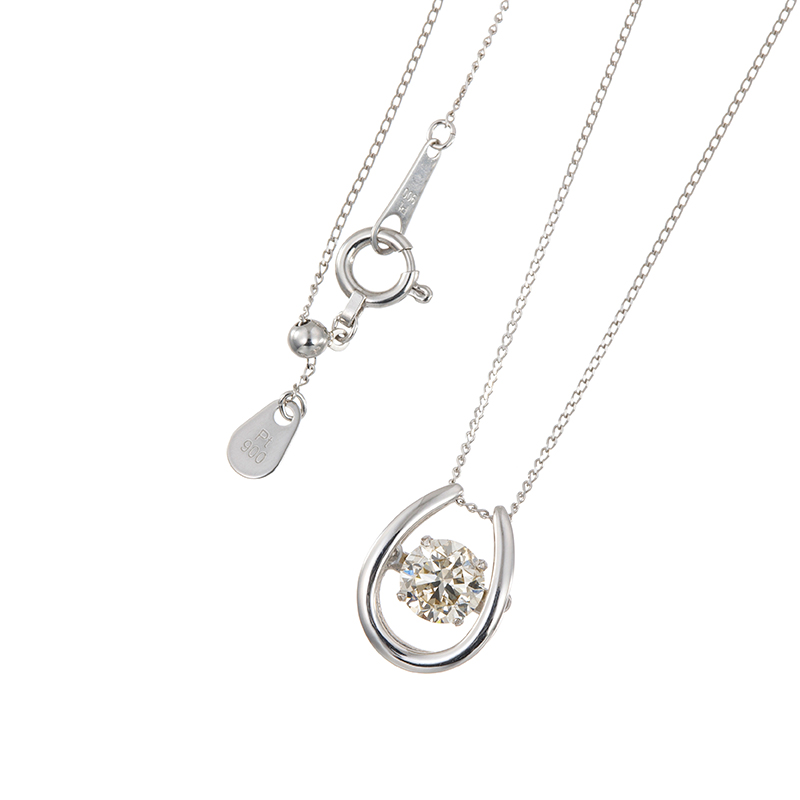 PT900 ダイヤモンド ダンシングストーン ネックレス D 約0.50ct