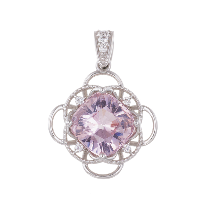 PT950ミャンマー産ピンクスピネルダイヤペンダントトップSP2.41ctD0.06ct