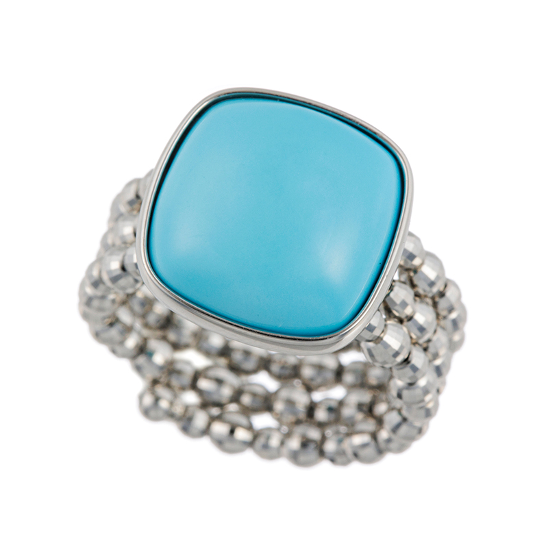 PT950スリーピングビューティーターコイズ(スタビライズ)フリーリングTQ約4.00ct8～23号