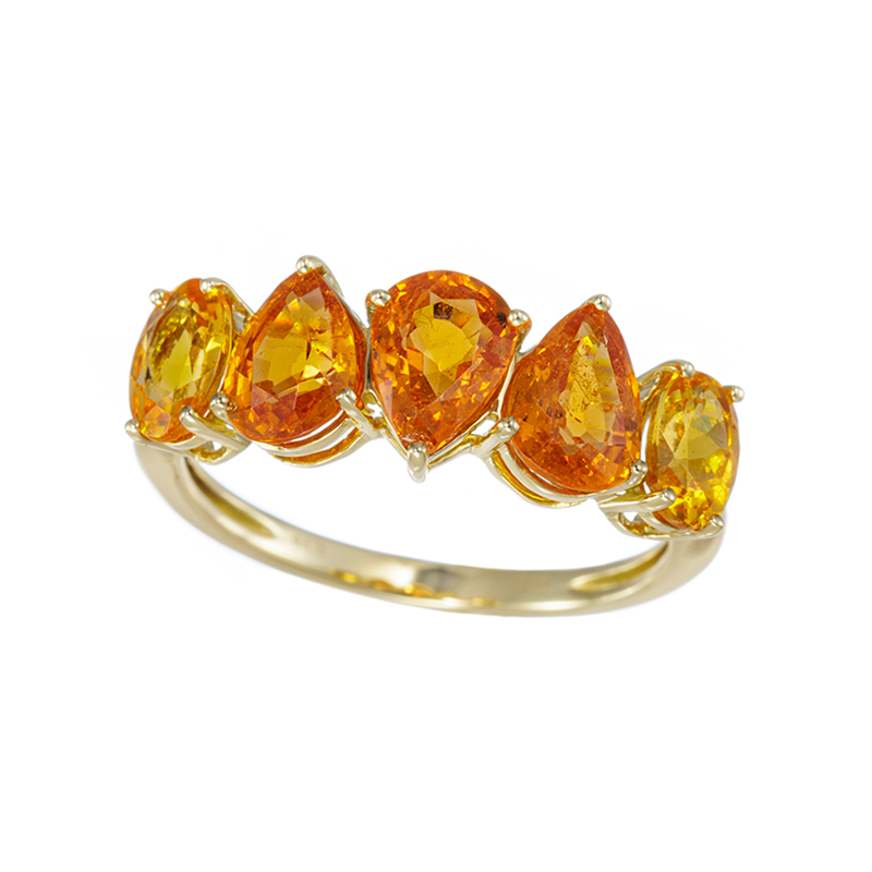 K18YG スペサタイトガーネット リング GA 約3.00ct