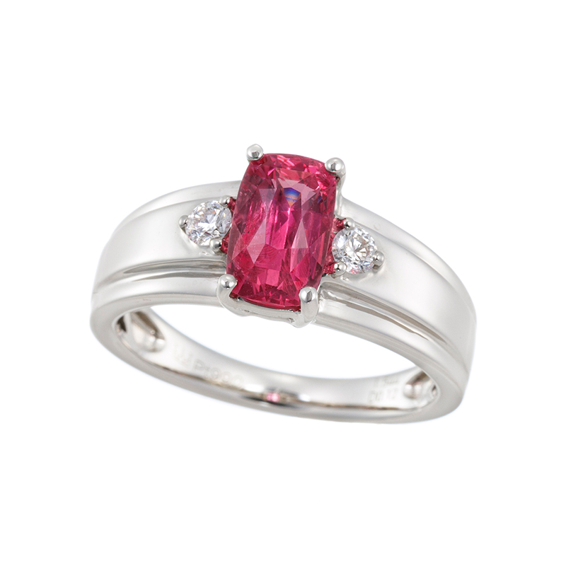 PT990 アヤナスピネル(特優) H&Cダイヤ(リリーダイヤカット) リング 