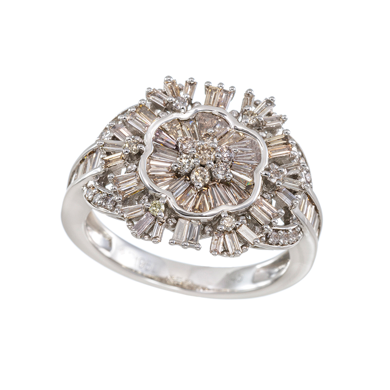 PT950 ブラウンダイヤモンド リング BRD 約1.45ct