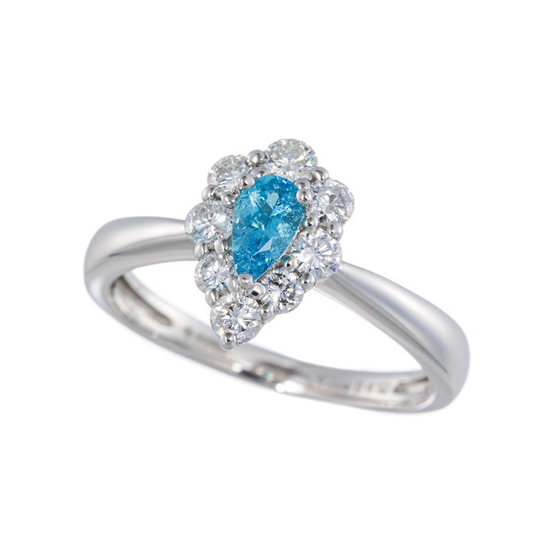 PT950 ブラジル産パライバトルマリン ダイヤ リング PRT 0.266ct