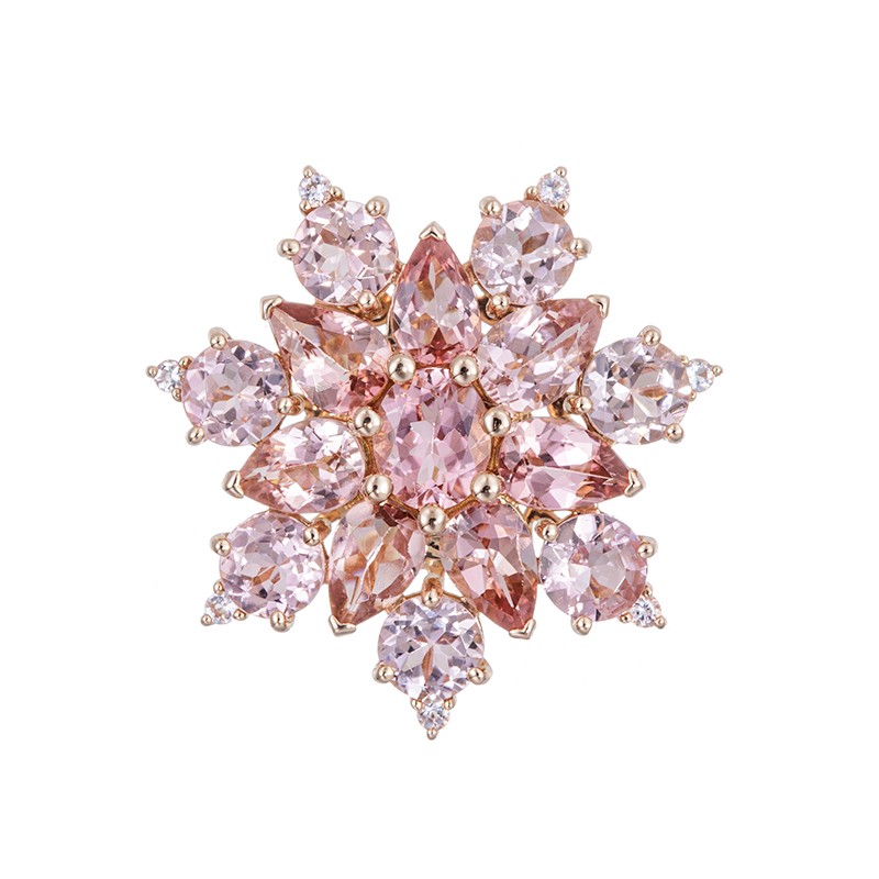 ♢容音♢K18 大粒ゴシェナイト5.25ct チャ―ム ペンダントトップ GSTV K18PG ピンクトルマリン モルガナイト ペンダントトップ T 約5.00