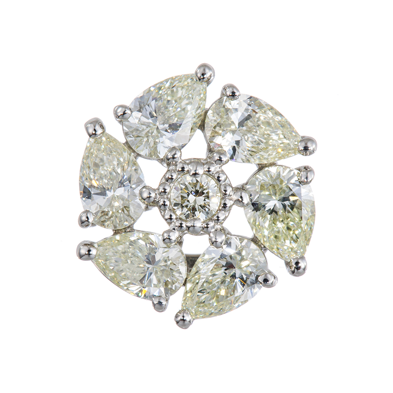 PT950 ダイヤモンド サークルオブペタルズ ペンダントトップ D 約0.90ct