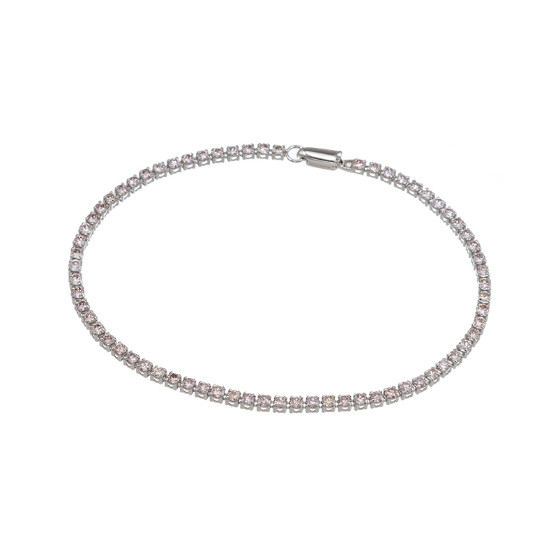 PT900 ファンシーライトカラーダイヤモンド シルキータッチ ブレスレット D 約2.00ct