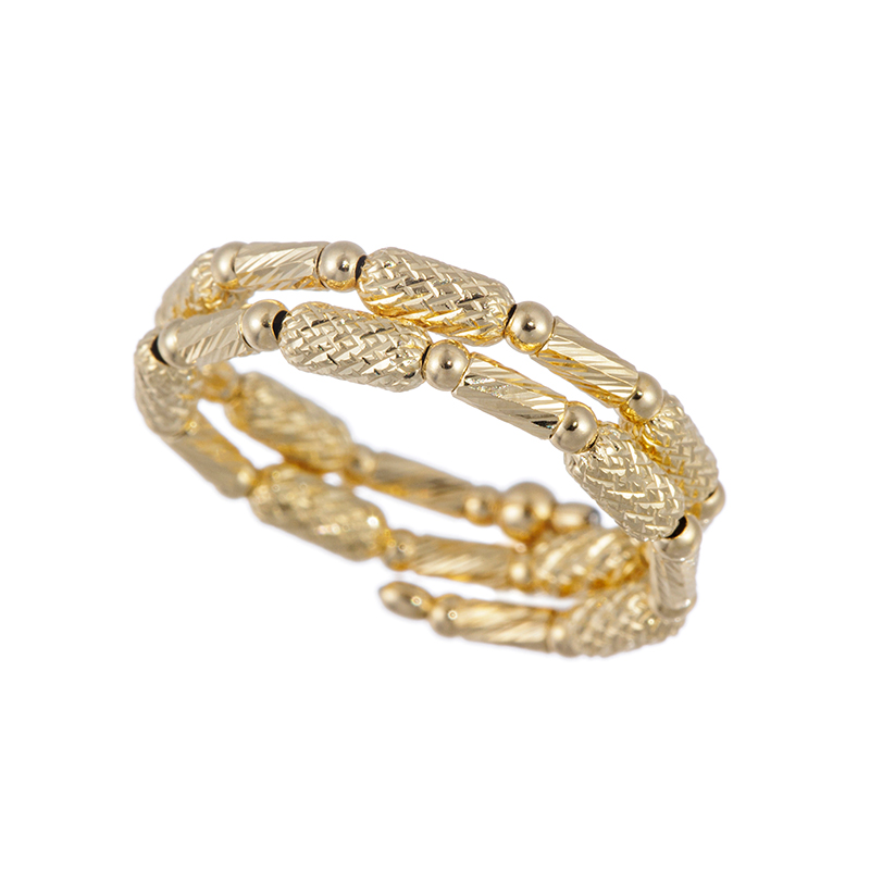 K18YGシャインカット＆クロスカットフリーリング総重量:約0.7g6～15号