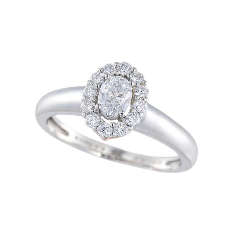 PT950/K18PG Dカラーダイヤモンド & ダイヤ Nauha リング (D SI2)