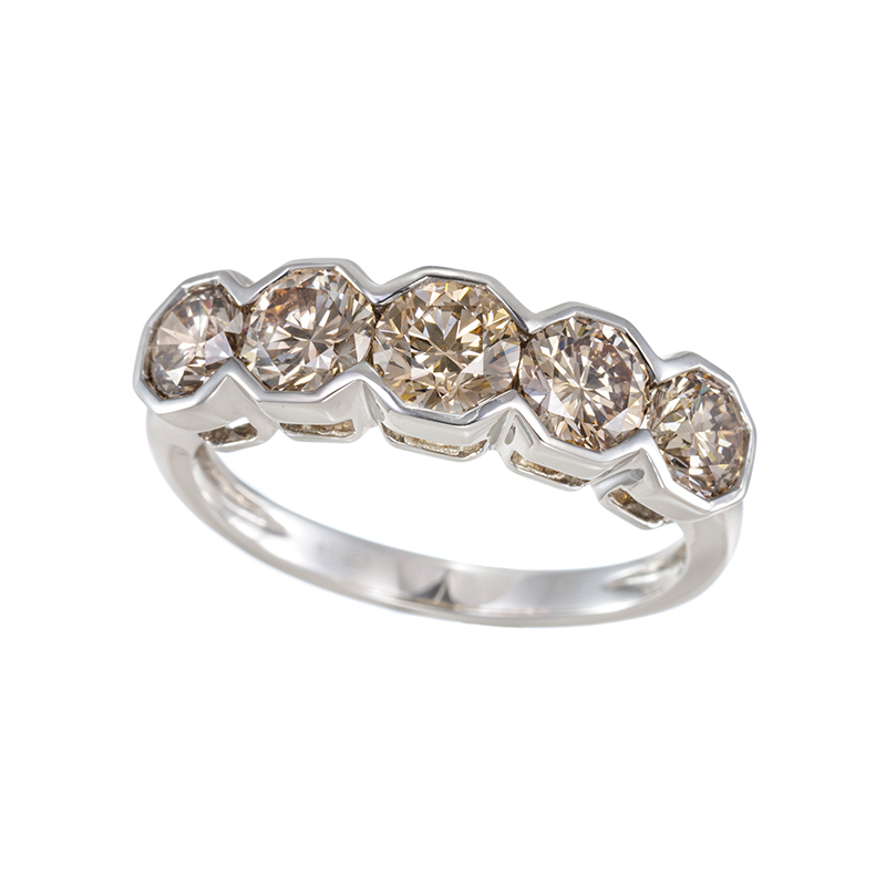 PT950 ブラウンダイヤモンド Octagon リング BRD 約2.00ct