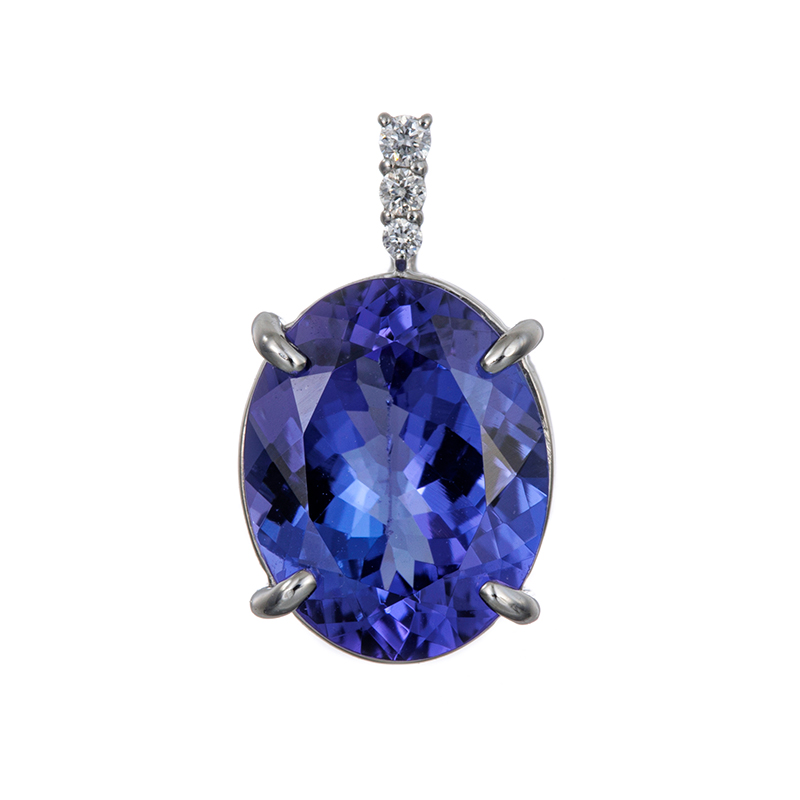 PT900 タンザナイト ダイヤ ペンダントトップ TA 約2.50ct D 約0.02ct