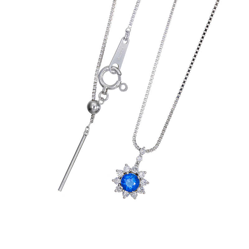 PT950/PT850 アウイナイト ダイヤ ネックレス HA 約0.18ct D 約0.15ct