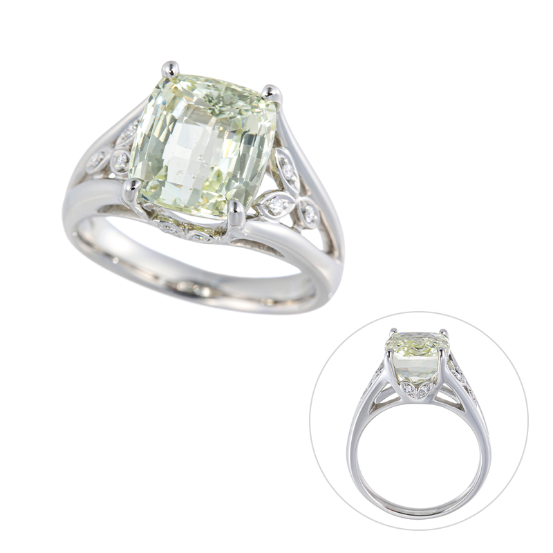 PT990グロッシュラーガーネットダイヤリング