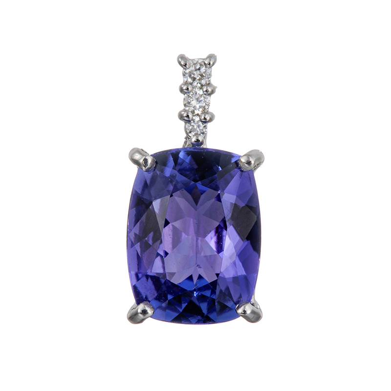 11/美品 Pt900 タンザナイト2.33ct ダイヤ ペンダントトップ Pt900 ペンダントトップ タンザナイト1.12ct ダイヤモンド0.19ct