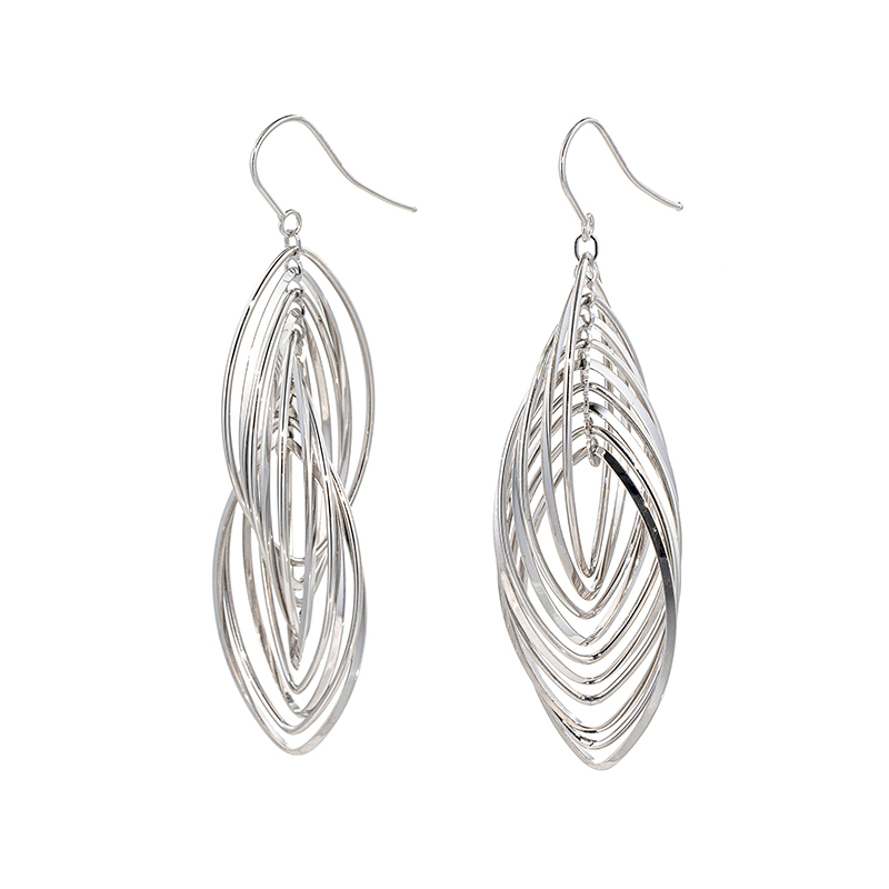 SV/K18YG(ロジウムメッキ) ピアス ブルーオーロ 