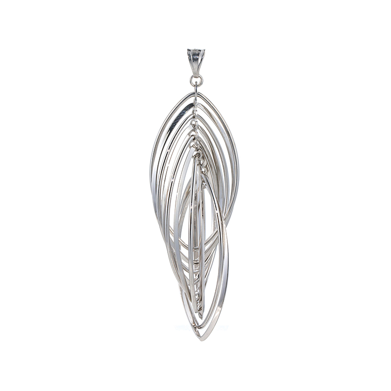 SV/K18YG(ロジウムメッキ)ペンダントトップブルーオーロ