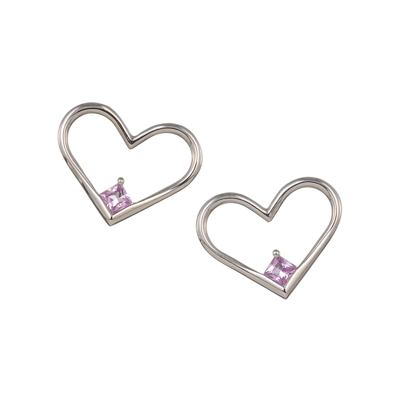 PT950 ピンクサファイア チャーム PS 約0.10ct 