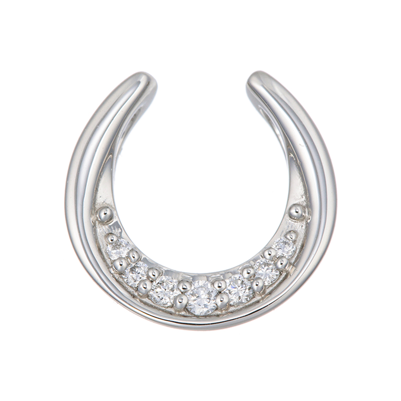 GSTV PT950 ダイヤモンド 馬蹄 ペンダントトップ D 約0.04ct