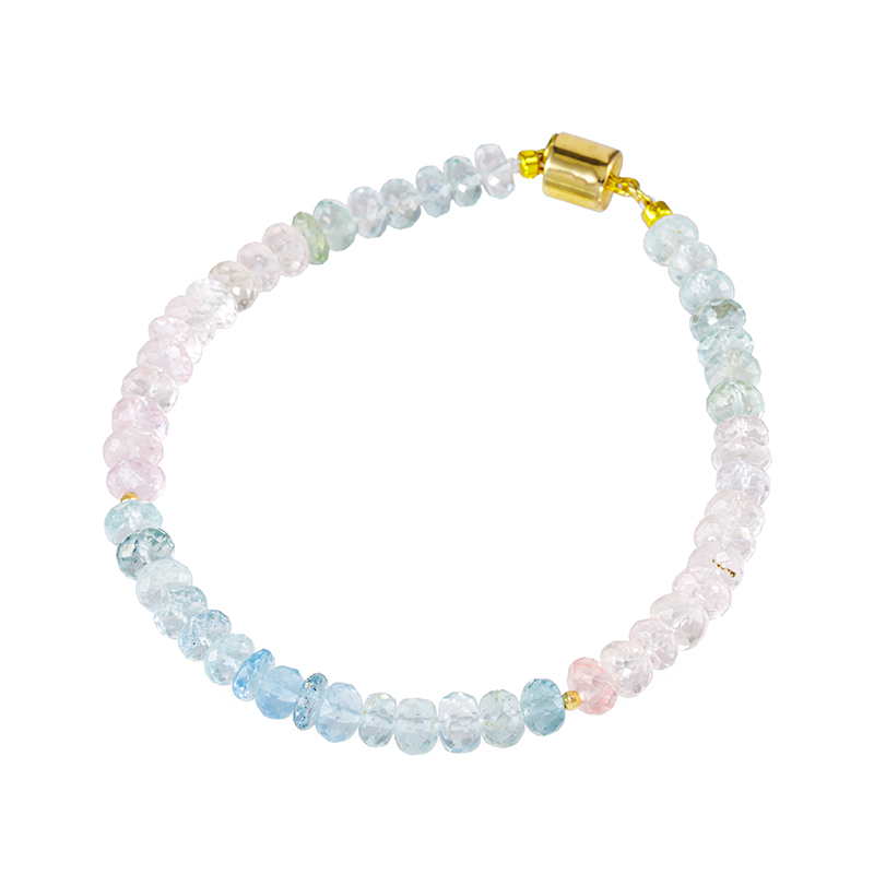 SV/K18YG ベリル ブレスレット BE 約34.00ct
