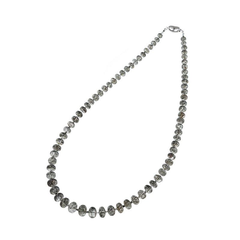 SV トルマリネーテッドクォーツ ネックレス QU 約215.00ct