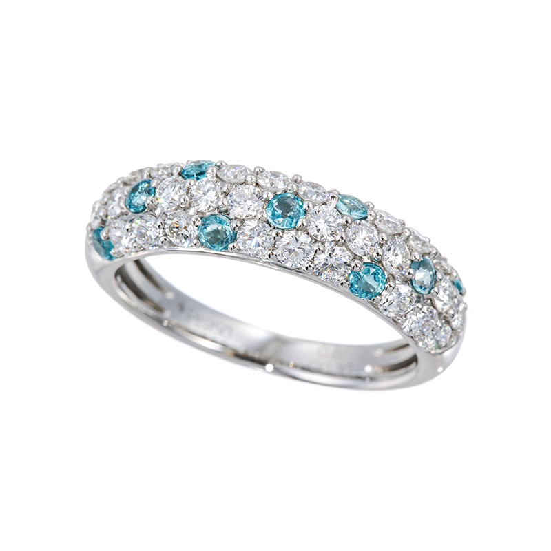 PT950 グランディディエライト ダイヤ リング GR 約0.30ct D 約0.85ct