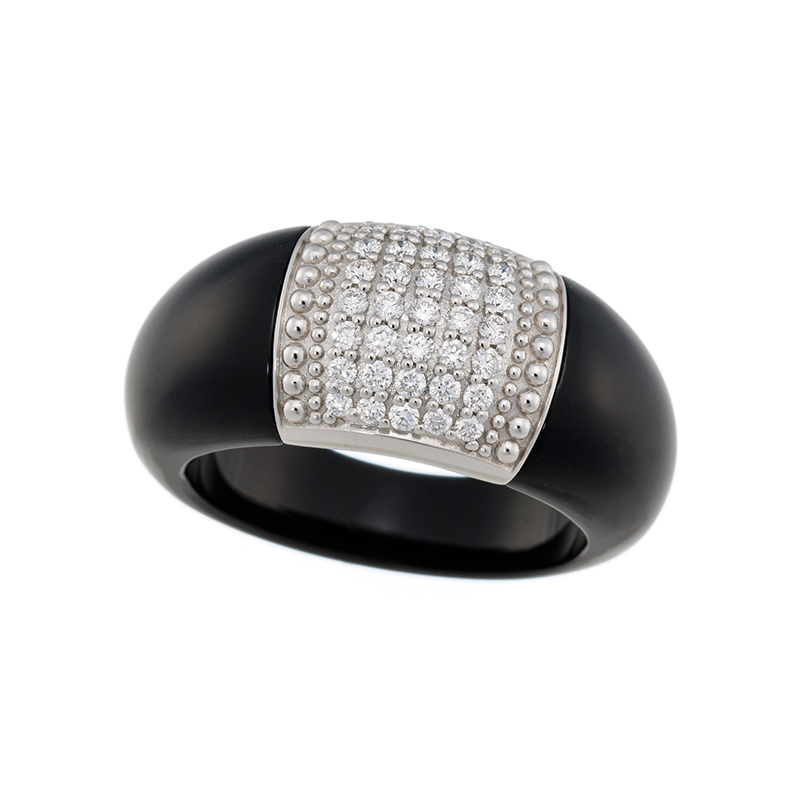 PT950 黒の貴婦人(レディーブラック) ダイヤモンド オニキス リング D 約0.29ct