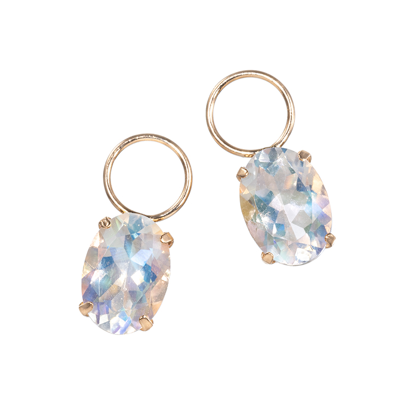 K18PG アンデシン/ラブラドライト チャーム AN/LAB 約1.20ct