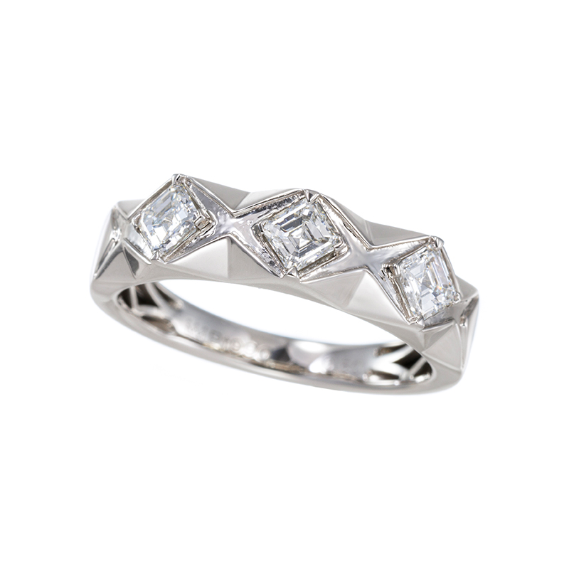 PT990 アッシャーカットダイヤモンド(リリーダイヤカット) リング 