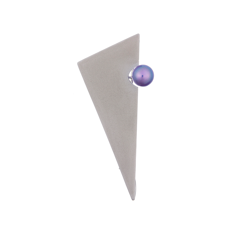 SV アコヤ真珠 ラベンダーカラー(トリート) ブローチ P 約6.5mm