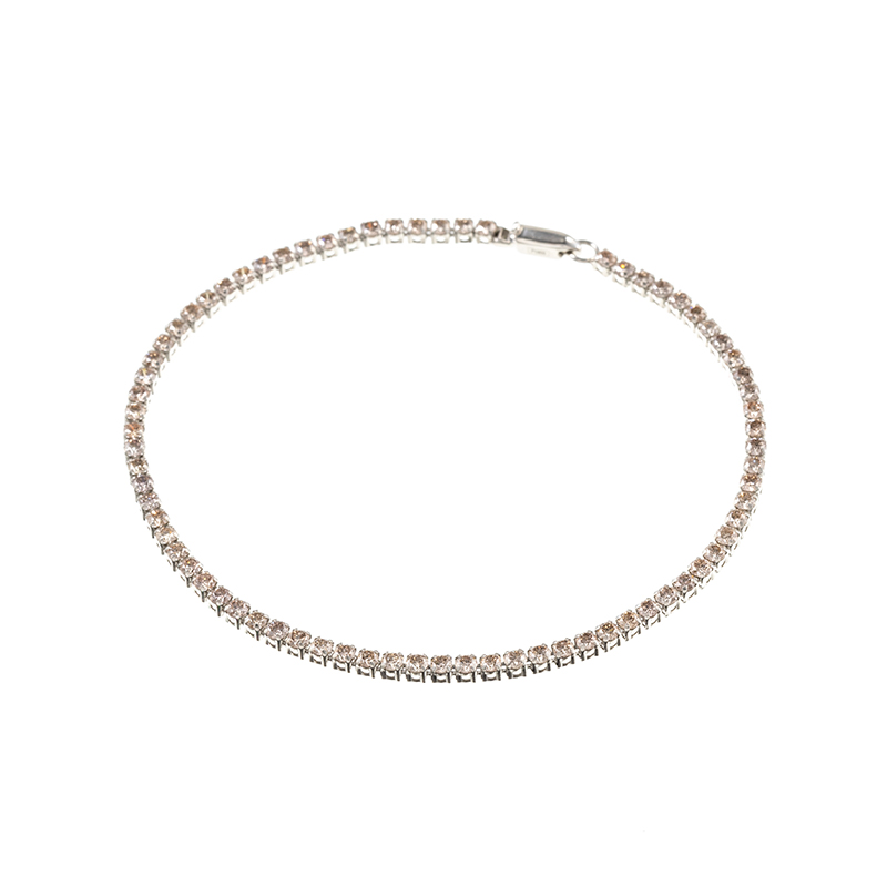 PT900ファンシーライトカラーダイヤシルキータッチブレスレットD 3.00ct