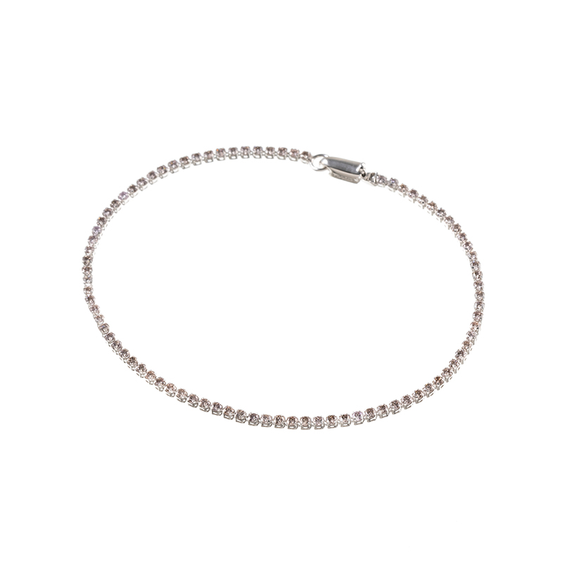 PT900ファンシーライトカラーダイヤシルキータッチブレスレットD1.35ct