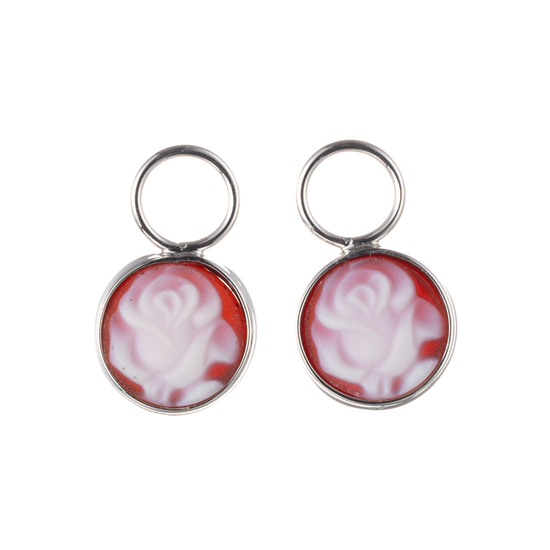 SV メノウカメオ チャーム カメオ 約7×7mm