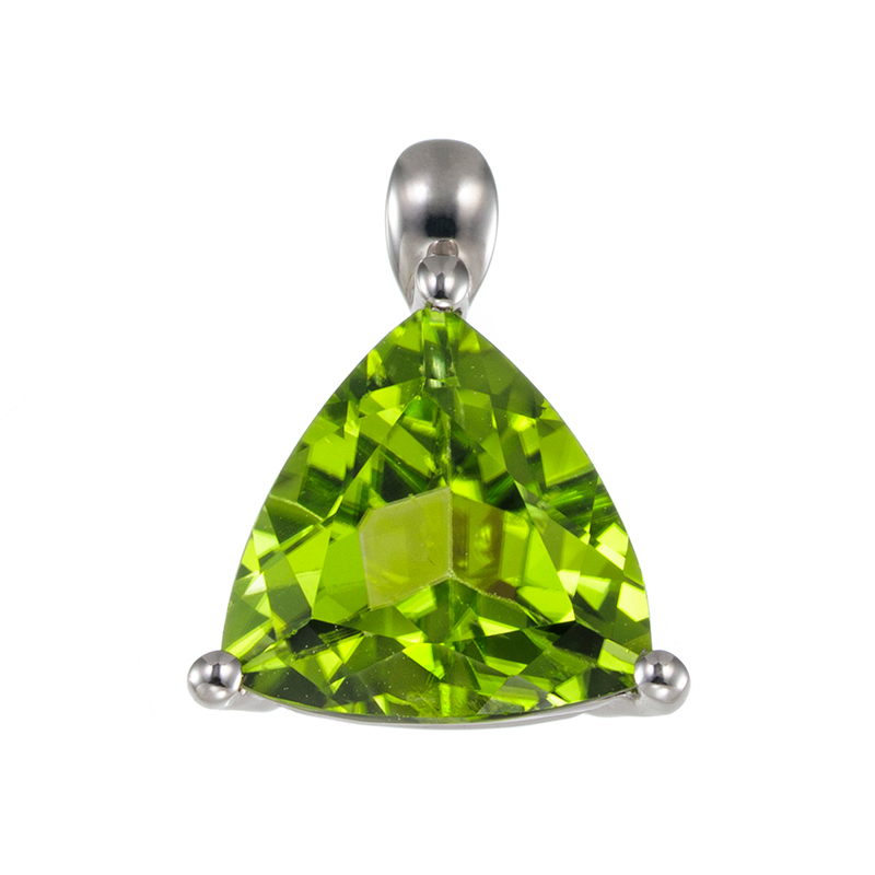 PT950 トリリアントカット ペリドット le bois ペンダントトップ PE 約2.00ct