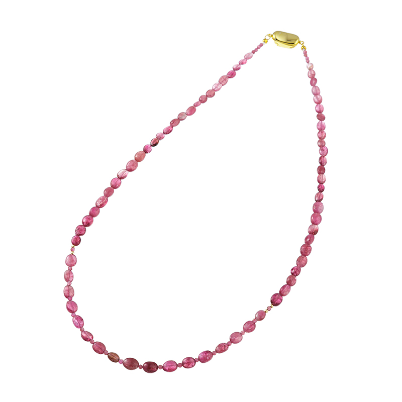 SV/K18YG トルマリン ネックレス T 約45.00ct