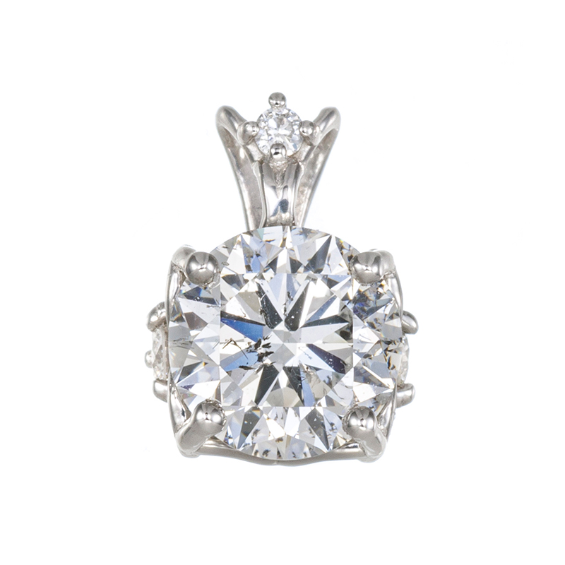 PT950EカラーダイヤH&CダイヤペントップD1.00ct(ESI2GOOD)D0.07ct