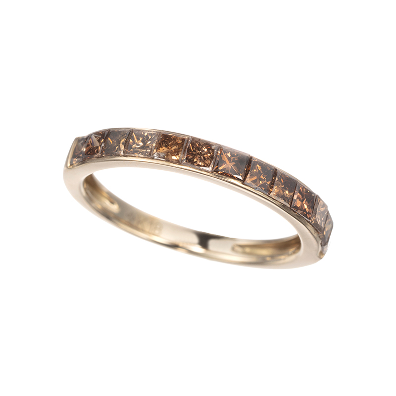K18CG ブラウンダイヤモンド ミステリーセッティング リング BRD 約1.00ct