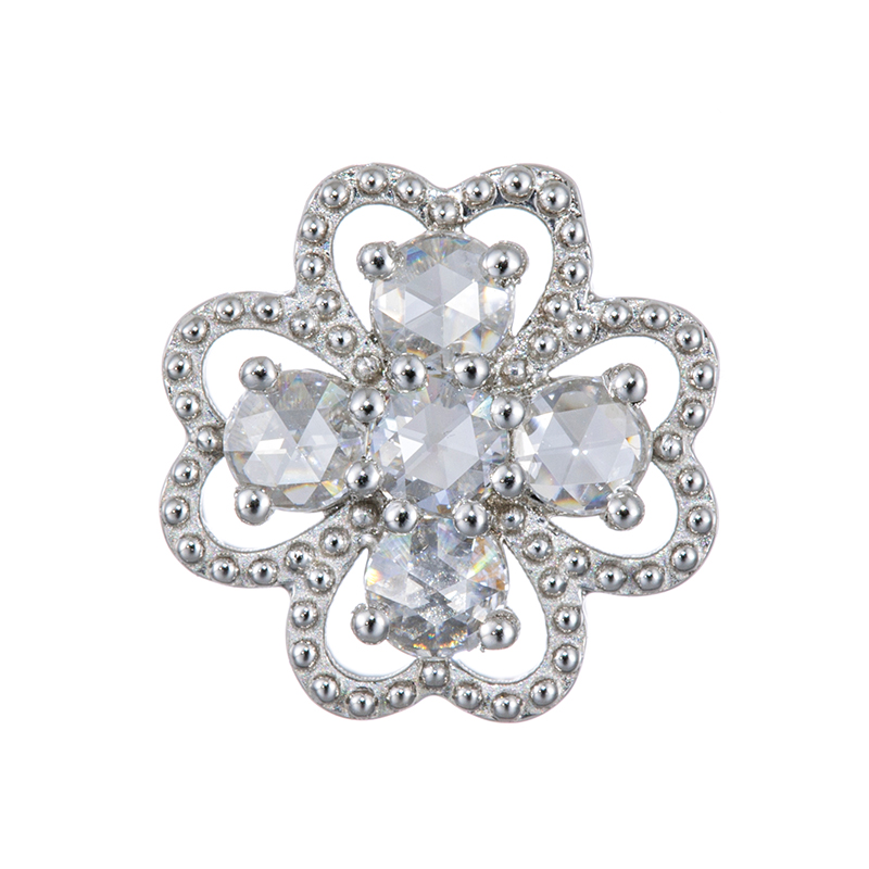 PT950 ローズカットダイヤモンド ペンダントトップ D 約0.15ct 