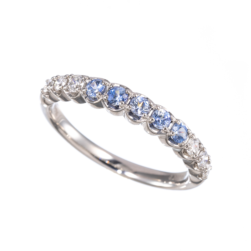 PT950 ベニトアイト ダイヤ リング BE 約0.20ct D 約0.19ct