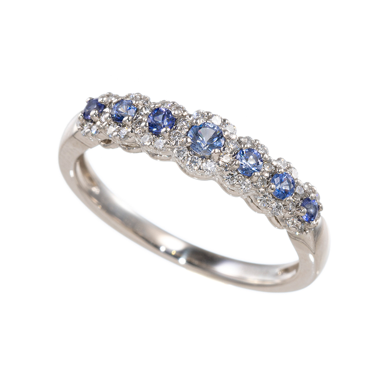 PT950 ベニトアイト ダイヤ リング BE 約0.20ct D 約0.17ct