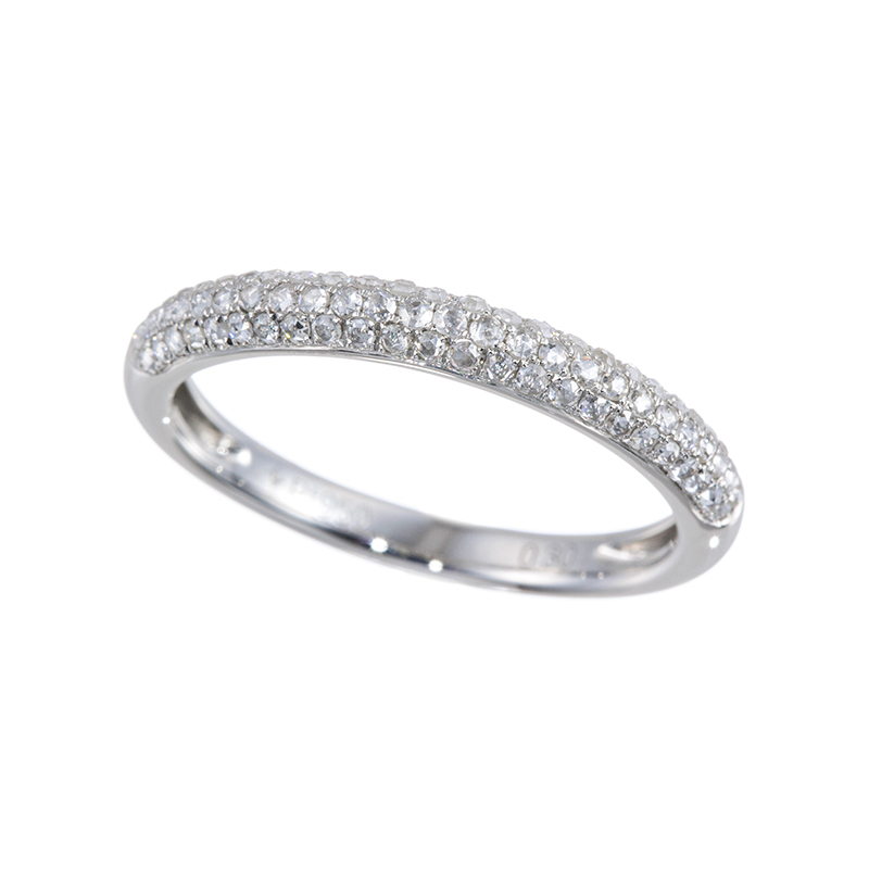 PT950 ローズカット ダイヤモンド リング D 約0.30ct 