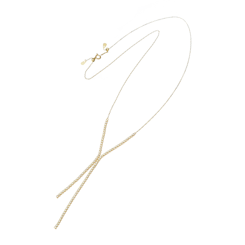 K18YGH&CダイヤモンドシルキータッチネックレスD約2.00ct