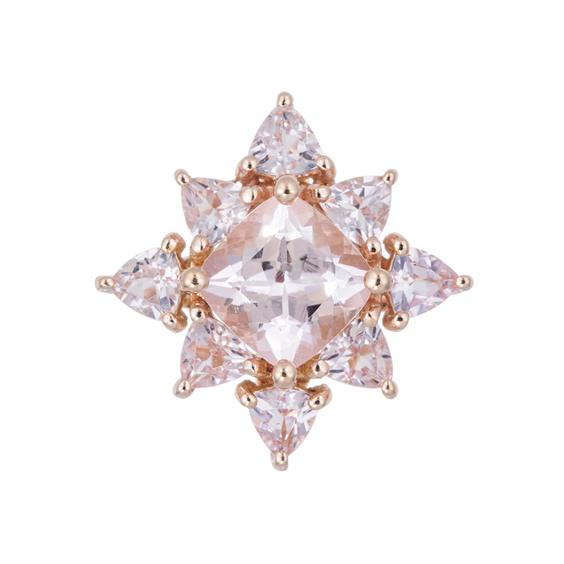 最終交渉可JF147★高級 モルガナイト1.70ct D K18PG ヘッド鑑付 GSTV K18PG モルガナイト ペンダントトップ MOR 約1.55ct