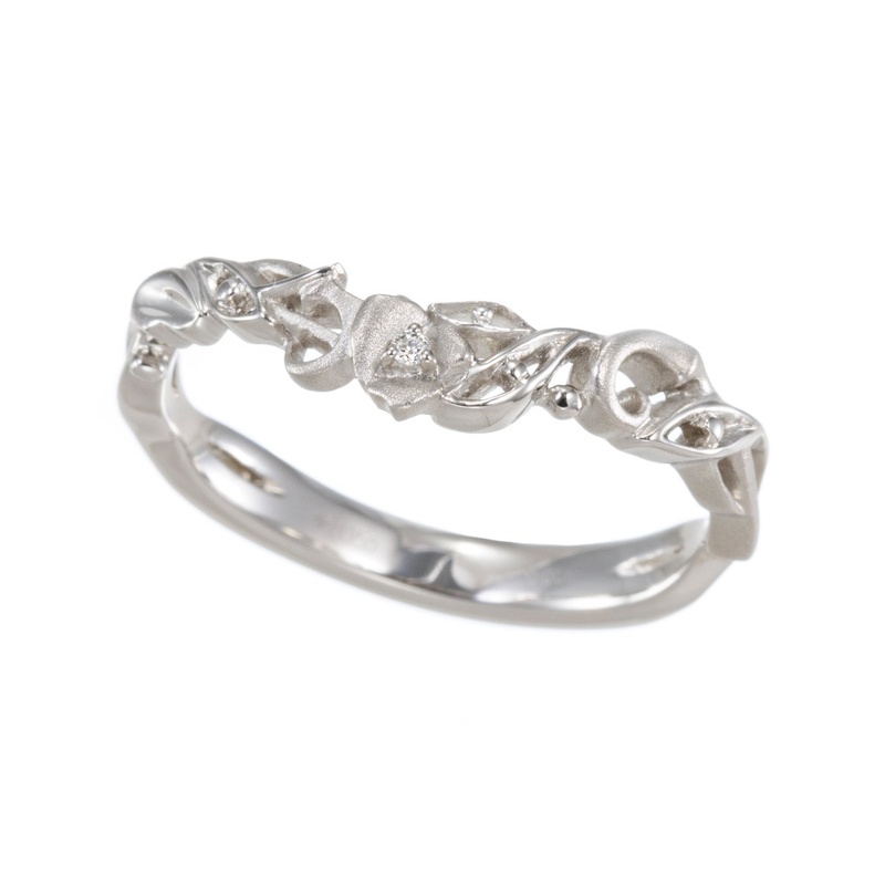 PT950 ダイヤモンド リング D 約0.006ct