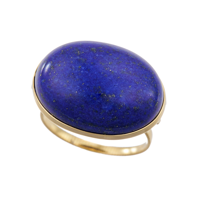 K18YG ラピスラズリ アジャストリング LA 約17.00ct 15～23号