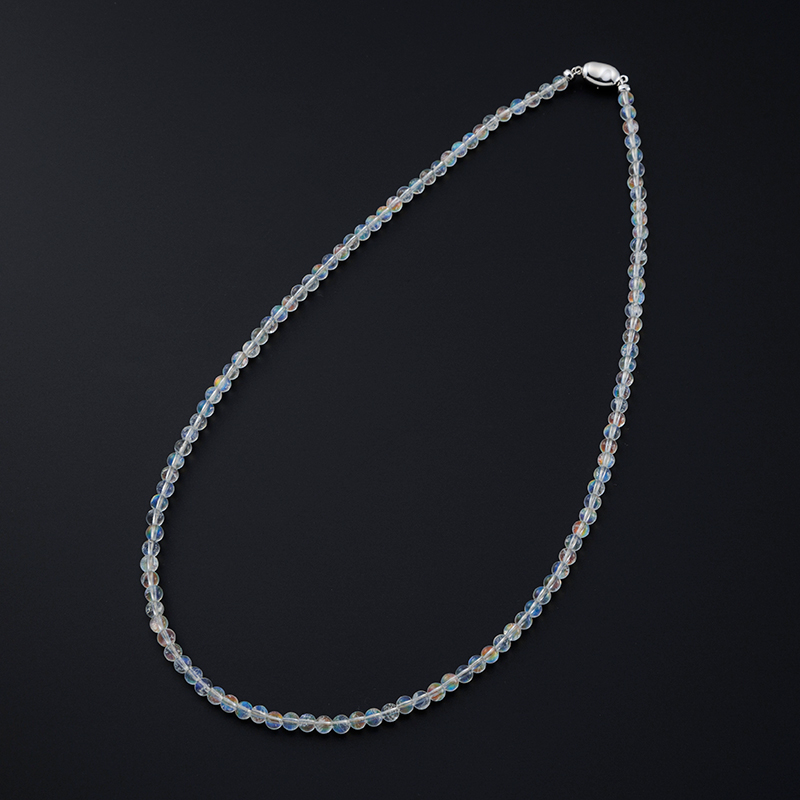 SV レインボームーンストーン ネックレス MO 約70.00ct 50cm