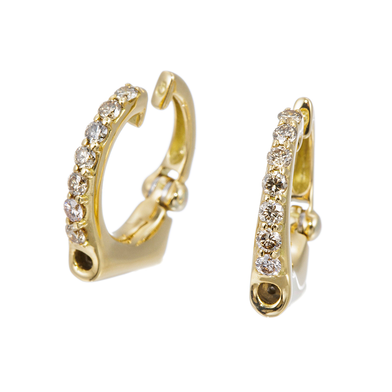 K18YG ブラウンダイヤモンド ピアリングコンバーター BRD 約0.16ct 