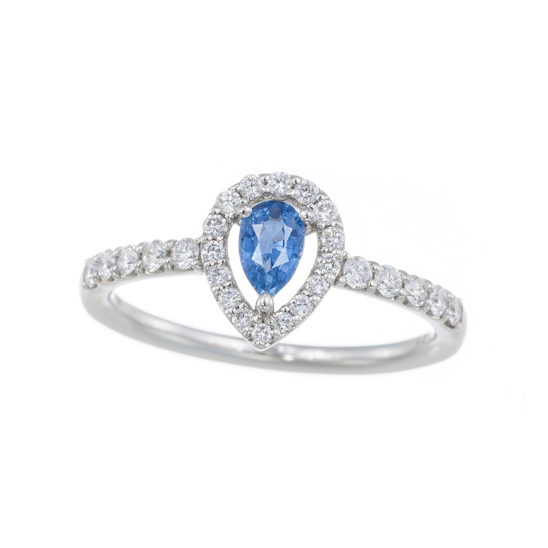 PT950 ベトナム産コバルトスピネル ダイヤ リング SP 0.28ct D 0.35ct 